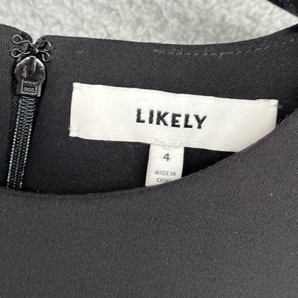 LIKELY Bedford Flared-Cuff Mini Dress size 4 in black - Picture 11 of 11